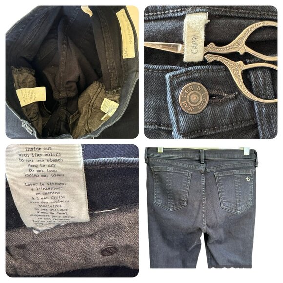 Rag & Bone Women's Coal Cigarette Skinny Jeans Size 26 Button Fly Cotton Denim - Picture 3 of 15